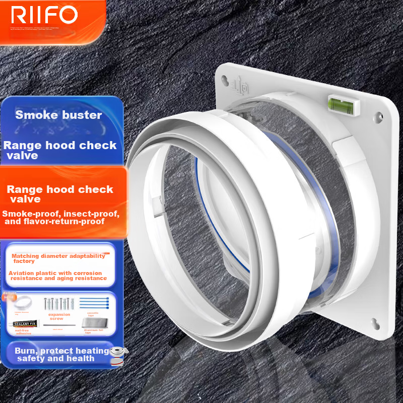 Rifeng Backflow Prevention Valve, Range Hood Backflow Prevention Valve, Flue Backflow Prevention Valve, Kitchen Backflow Prevention Valve, Range Hood Backflow Prevention Valve, Oil Smoke Killer