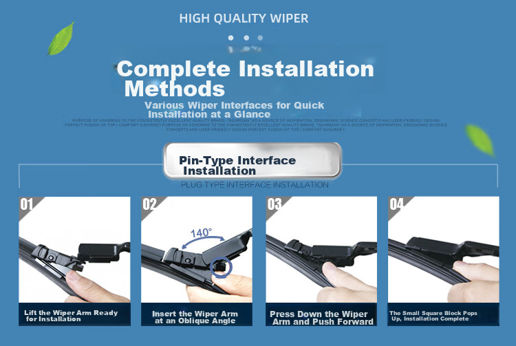 Aoye Windshield Wipers for Mazda CX3 (2017-2020)/Mazda 6 (2007-2015), Frameless Wiper Blades, Front Windshield Wipers, 1 Pair, 22+18 Inches 13