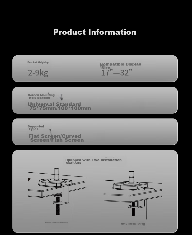 KALOC Monitor Stand, Mechanical Arm, Monitor Arm, Display Stand, Computer Stand, Monitor Suspension Arm, Screen Support DS120-S 11