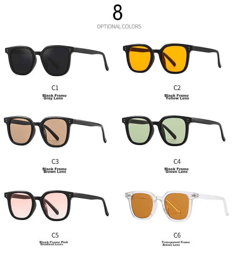 LESCA LUNETIER Vintage Gm Tea-Colored Sunglasses for Men, Driving Orange-Yellow Glasses for Women, Fashionable Round Face Sunglasses, Sunset Orange 9