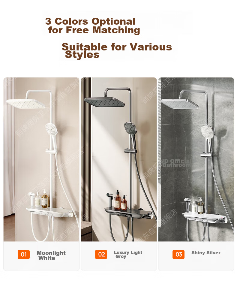 ARROW Shower Head, Independent Water Distribution Piano Key Shower Head, Handheld Spray Gun, High-Pressure Shower Head 19