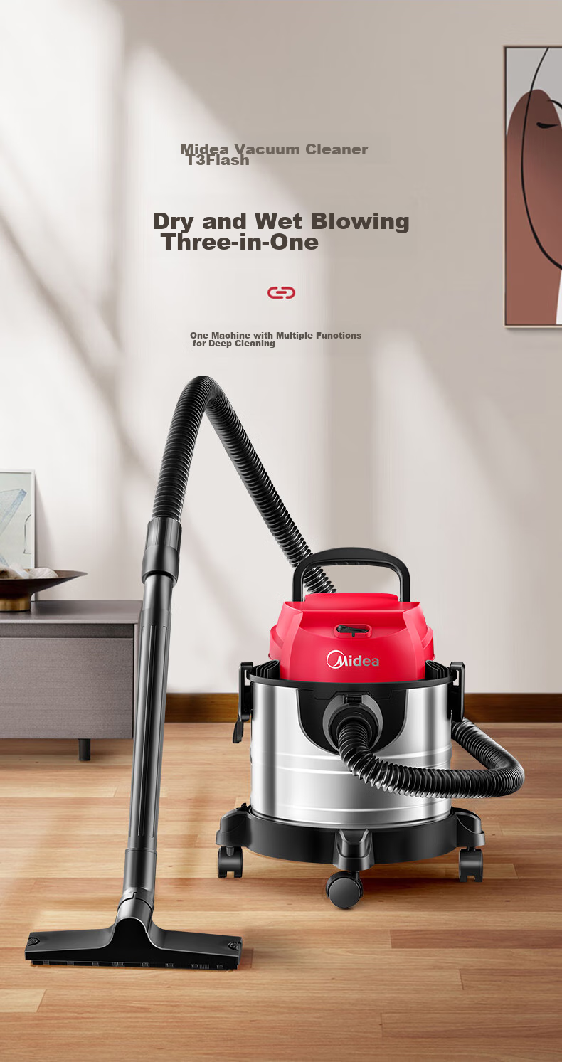 Midea 35L Drum Vacuum Cleaner Household Powerful Industrial Wet Dry Blower Large Capacity T6 5
