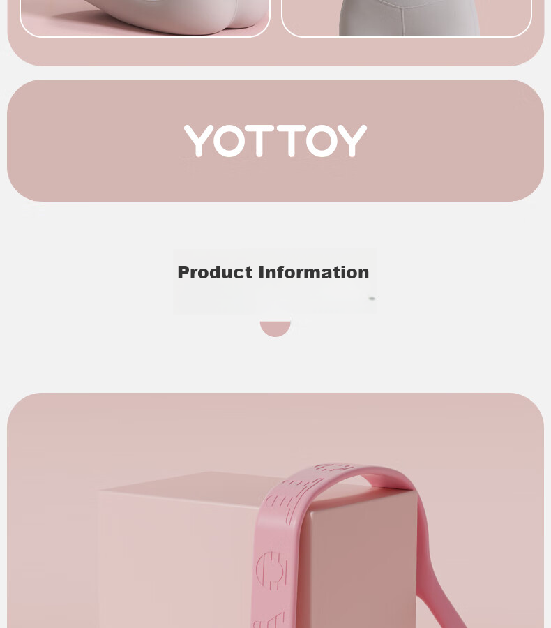 Yottoy 8-Character Pull-Up Rope, Back Training Elastic Band, Home Shoulder And Neck Stretching Strap, Yoga Silicone Kitten Arm Exercise Band 19