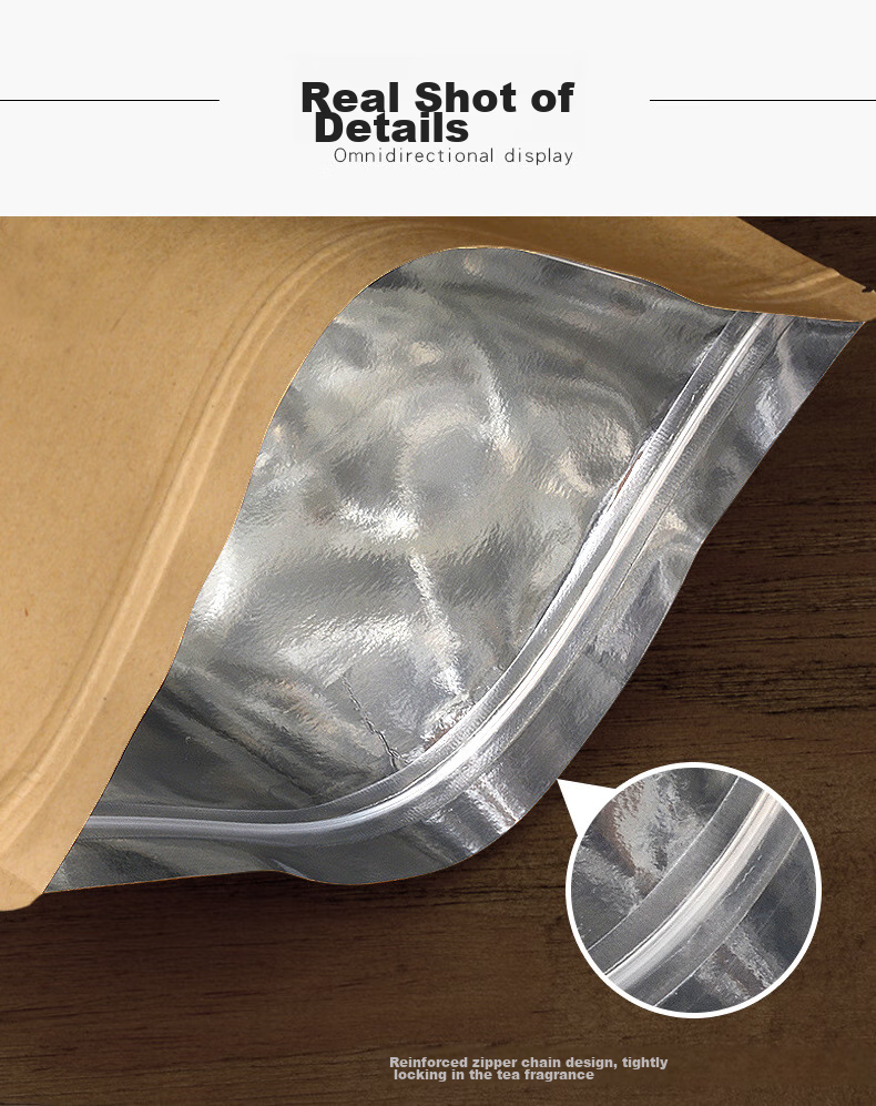 Fanyejia, 20-Pack Thick Tea Cake Sealing Bags, 357g, for Pu'er And White Tea Cakes, Kraft Paper with Aluminum Foil, Moisture-Proof Self-Sealing Bags 6