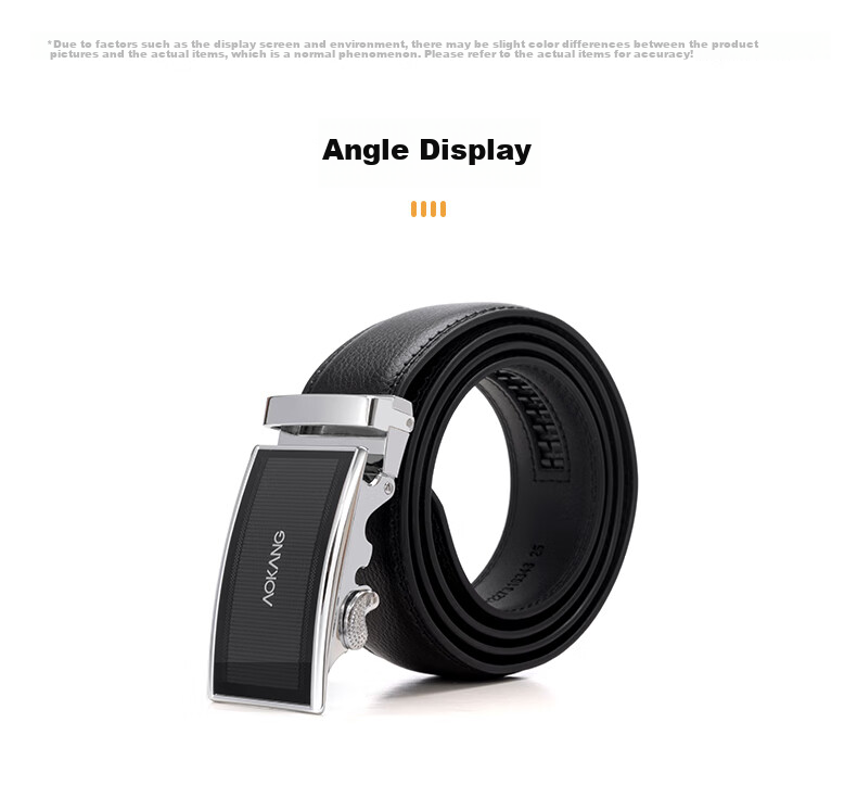 Aokang Men's Automatic Buckle Belt, Business Casual Waistband, Birthday Gift for Husband 12