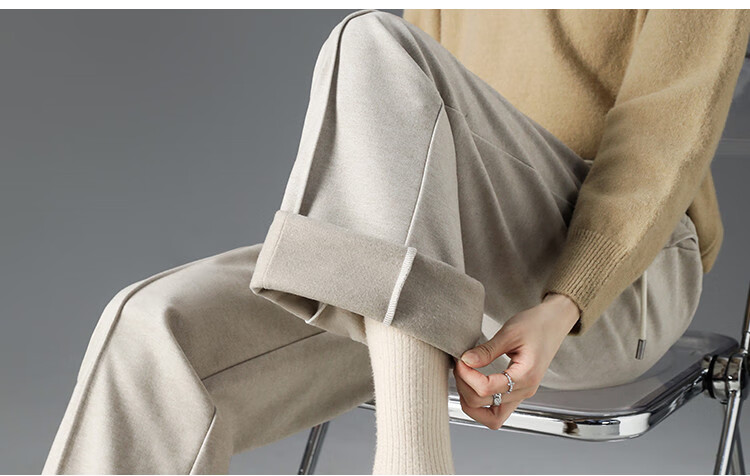 Dme [Mid-Rise Design to Make Legs Look Straight And Long] Relaxed Loose-Fitting Wide-Leg Pants, Soft And Skin-Friendly Glutinous Rice Pants 10