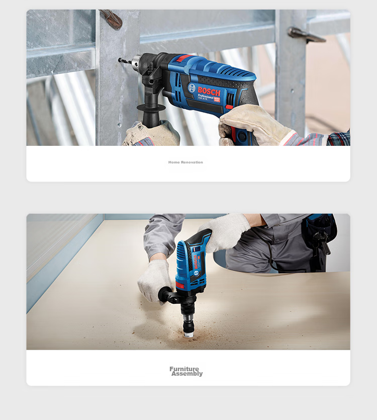 BOSCH Impact Drill, Electric Drill, And Screwdriver Three-In Concrete Drilling, 750W GSB-16RE Heavy-Duty Model 7