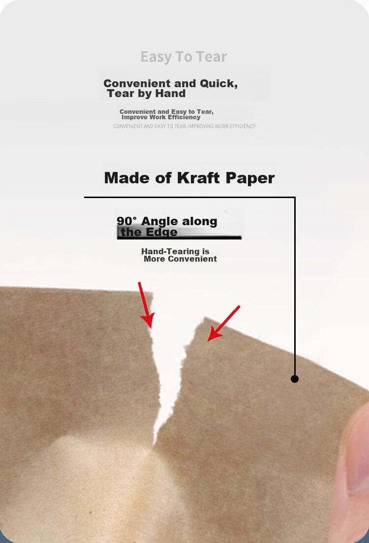 Yongguan Kraft Paper Tape, Opaque Tape, Packing Tape, Sealing Tape, 36mm*30m*6 Rolls 5