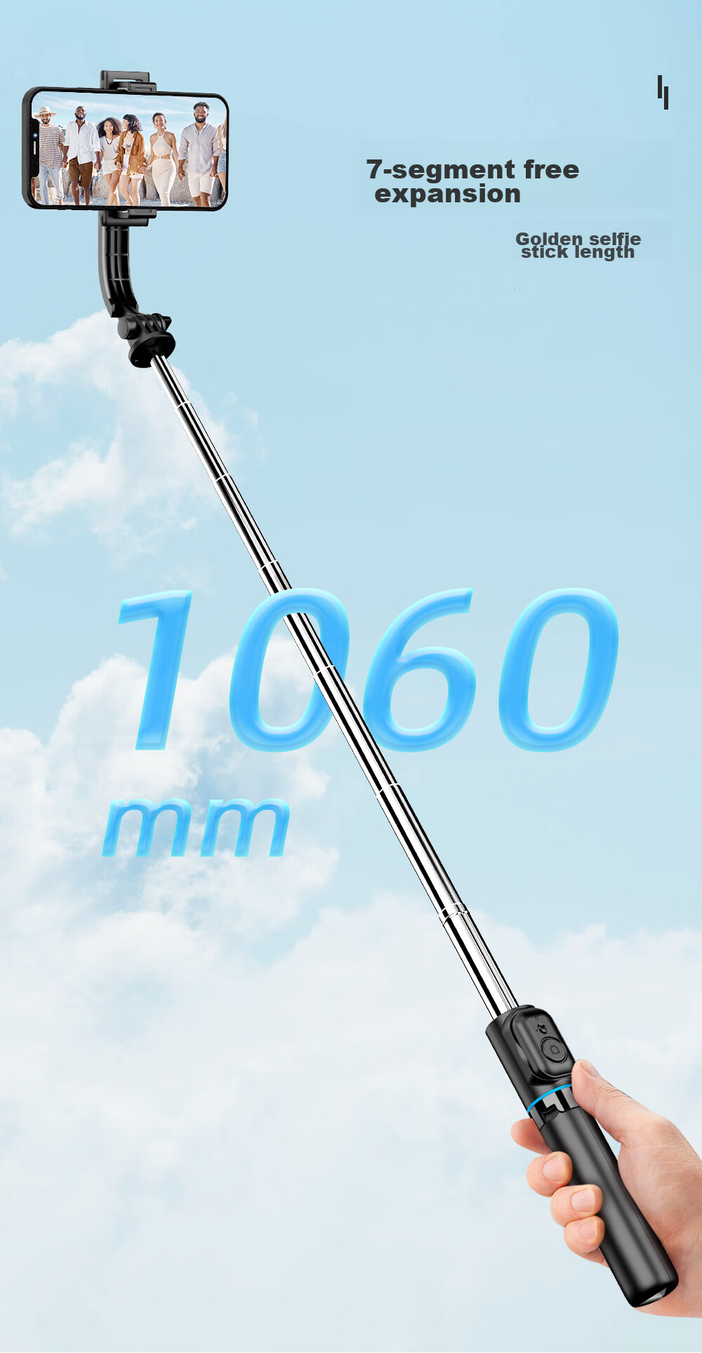 Fotopro TL-702 Portable Compact Magnetic Tripod for Phone, Bluetooth Speaker, And Live Streaming with Retractable Desig 9