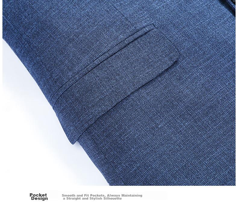 FIRS Men's Suit Jacket, Autumn Business Style, Middle-Aged Elastic Blazer, Casual Men's Single Suit Coat, Formal Work Attire, Wedding Suit, 2036 Blue, Size 185 17