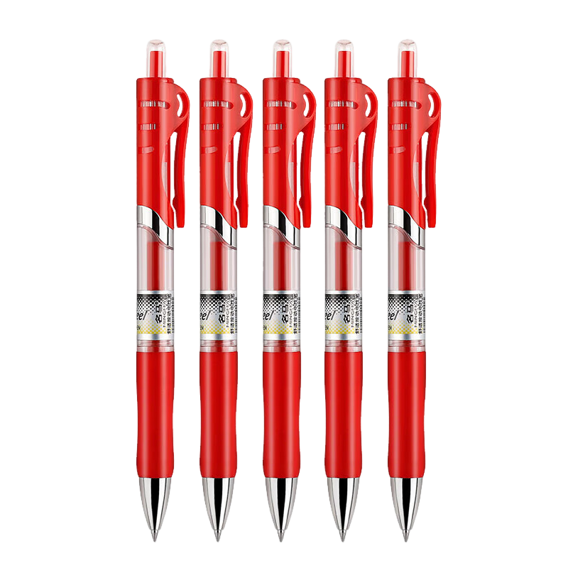 MINMA 12-Pack Red Gel Pens, 0.5mm Bullet Tip, for Signature Correction And Error Correction, X3512 Pack, for Homework Correction, Exams, Office Writing, Smooth Penmanship, Back-To Essential