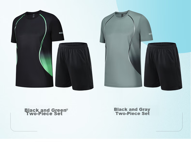 BURUITE Ice Silk Sports Set for Men, Badminton Outfit, Fitness Quick-Dry Summer Table Tennis T-Shirt, Tennis Clothes, Running Jersey 10
