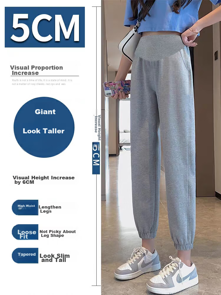 JOYNCLEON Maternity Pants Spring Autumn Outdoor Petite Sports Casual Jogger Sweatpants Maternity Gray XL Jyk80749 16