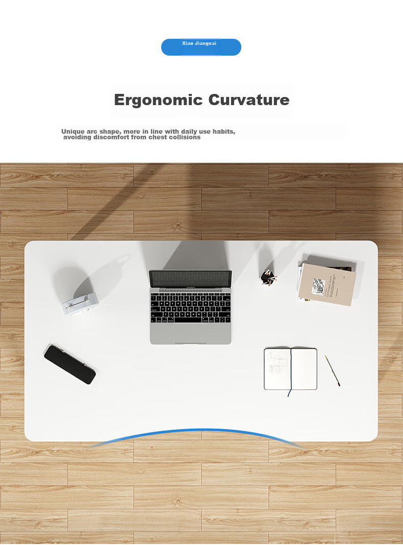 XIAOJIANGCAI Computer Desk, Desktop Laptop Simple Study Table, Home Office Workstation, Writing Desk for Bedroom And Study Room 2