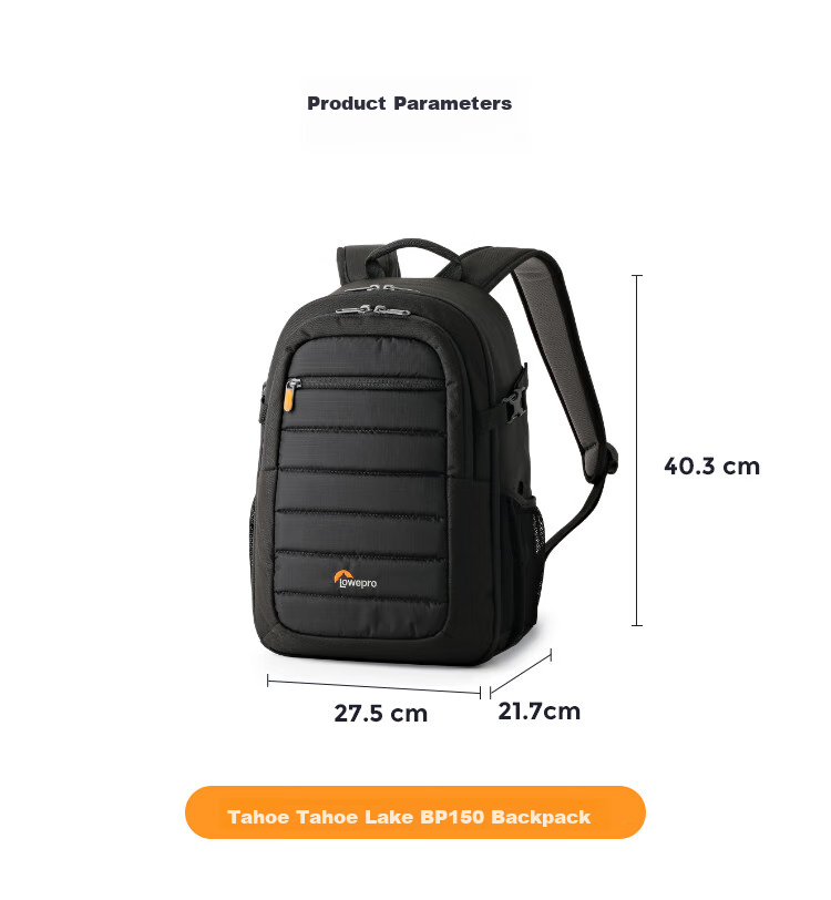 LOWEPRO Leshebao Camera Bag, Tahoe BP150 Backpack Photography Bag for Men And Women, Sports Camera Bag for DSLR And Mirrorless Cameras, Multifunctional Portable Drone Bag, Gray (LP37232-PWW) 13