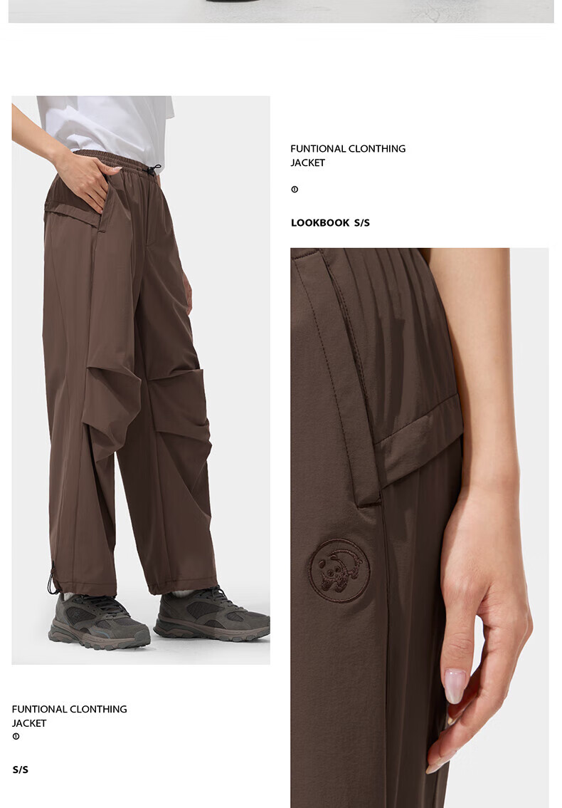 CAMEL [Paratrooper Pants], Quick-Dry Cargo Pants for Women, Loose Wide-Leg Trousers, Outdoor Hiking And Mountaineering Pants, Parachute Pants 9196 5