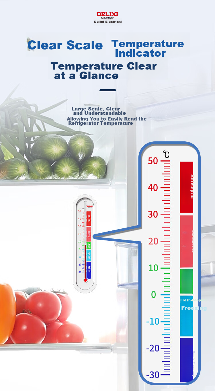 DELIXI ELECTRIC Thermometer, Digital Display, Strong Magnetic Attachment, Ultra-Long Probe, Dual-Use for Wall And Stand Mounting, Indoor And Outdoor Use 8