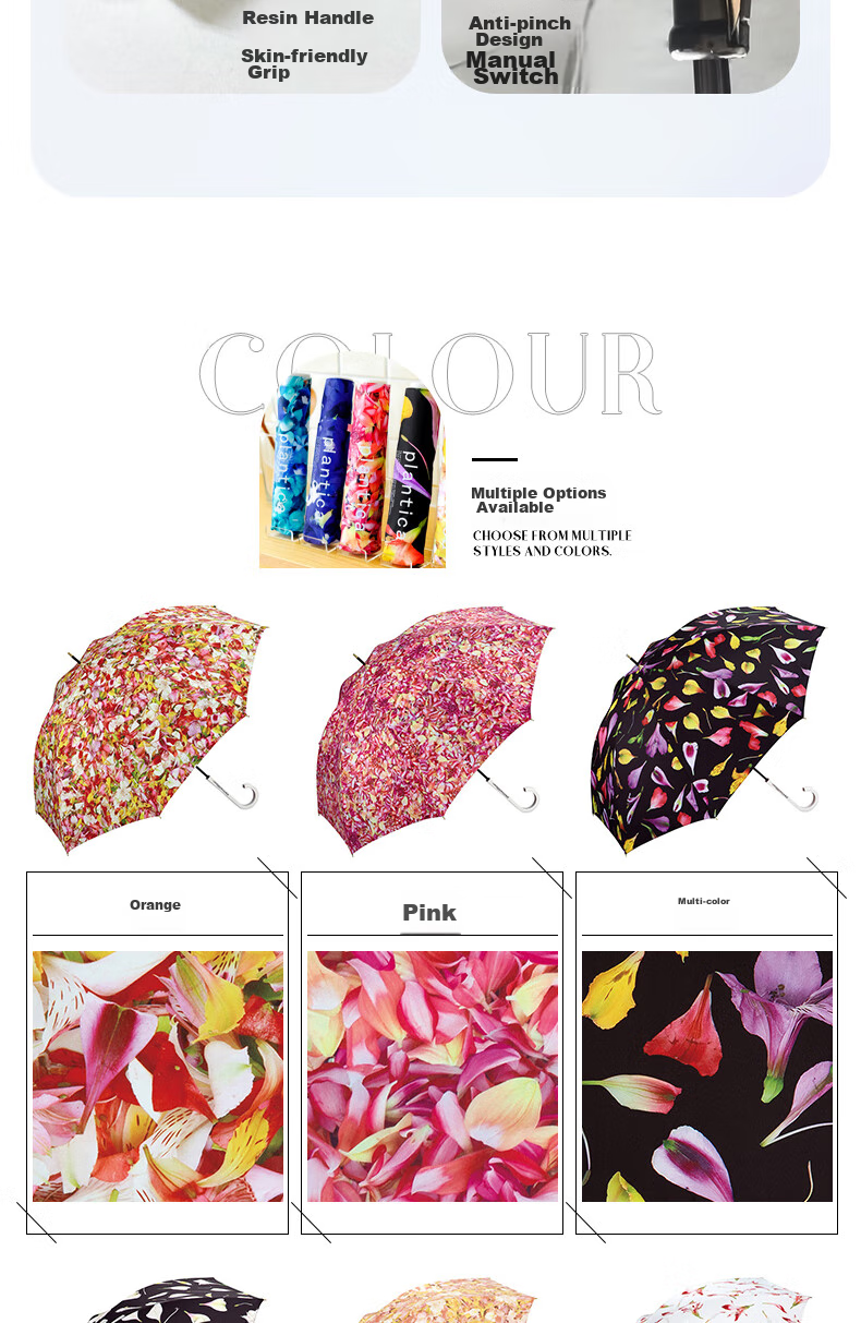 Wpc. Plantica Huadao Jia Huayang Co-Branded Colorful Black Umbrella, Sun And Rain Dual-Use Folding Parasol 7