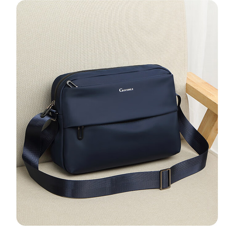 CROCODILE Fashion Handbag for Men, Simple Shoulder Bag, Lightweight Large Capacity Crossbody Bag, Birthday Gift B1937 Black 1