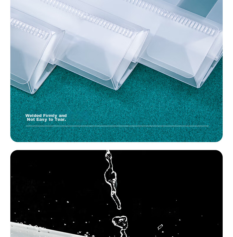 Deli 12-Pack A4 Transparent File Folders Waterproof Document Sleeves for Bidding, Product Inspection, Contract, Tender Documents, File Protection, Office Financial Receipt Storage 5511A 16