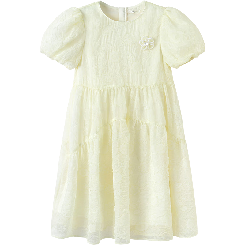 Balabala Girls' Dress Summer Princess Dress Children's Clothing Stylish Sweet Big Kids Dress