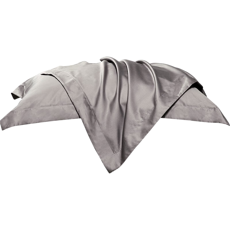 FUANNA Antibacterial Pure Cotton Pillowcase, 60-Count Long-Staple Cotton, One Pair, Jazz Gray, 74*48cm