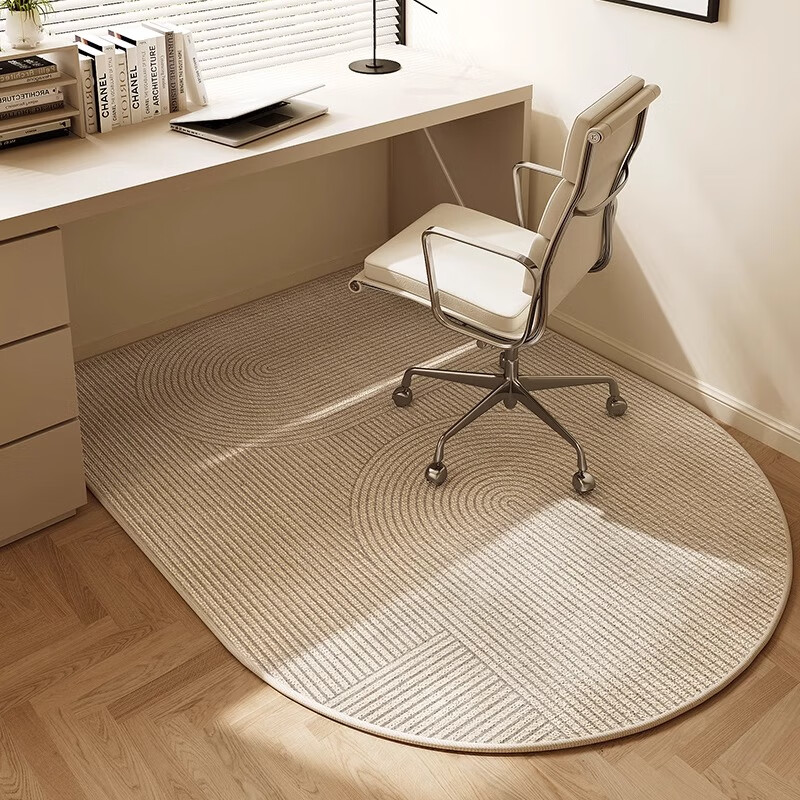 Yinshang Luxury High-End Bedroom Swivel Chair Mat, Study Chair Carpet, Non-Slip Dirt-Resistant Pad, Rounded Corner Foot Mat for Study Room Chair 1