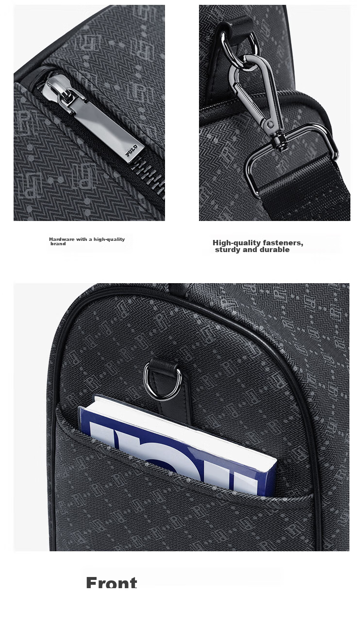 POLO Travel Bag for Men, Business Large Capacity Short-Distance Trip Commuter Luggage Handbag with Separate Shoe Compartment Storage Bag 26