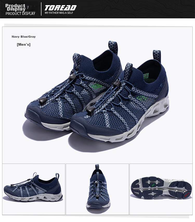 TOREAD Men's Spring And Summer Outdoor Non-Slip, Wear-Resistant, Breathable, Water-Permeable, Quick-Drying River Tracing Shoes TFEEBM81931 5