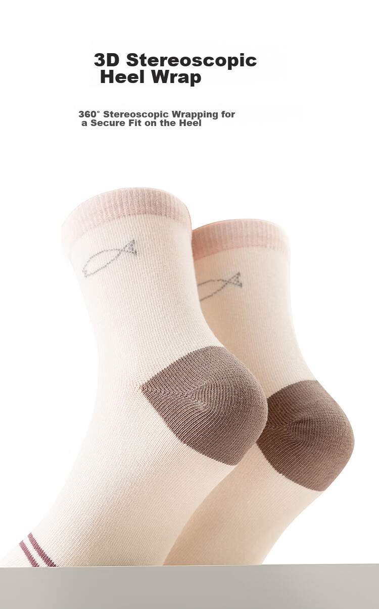 MiiOW Children's Socks, Girls' Mid to Big Kids Cotton Socks, Student Baby Autumn Winter Comfortable Breathable Versatile Casual Mid-Calf Socks 6