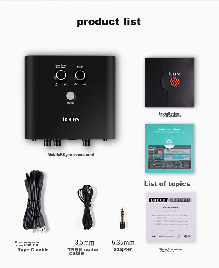 Aiken Mobile R Sound Card Live Streaming Kit, Computer And Phone OTG Direct Connection, 48V Phantom Power Supply, ASIO Driver, One-Key Voice Changer, Real-Time Monitoring, Voice Changer, Live Streaming Device 20