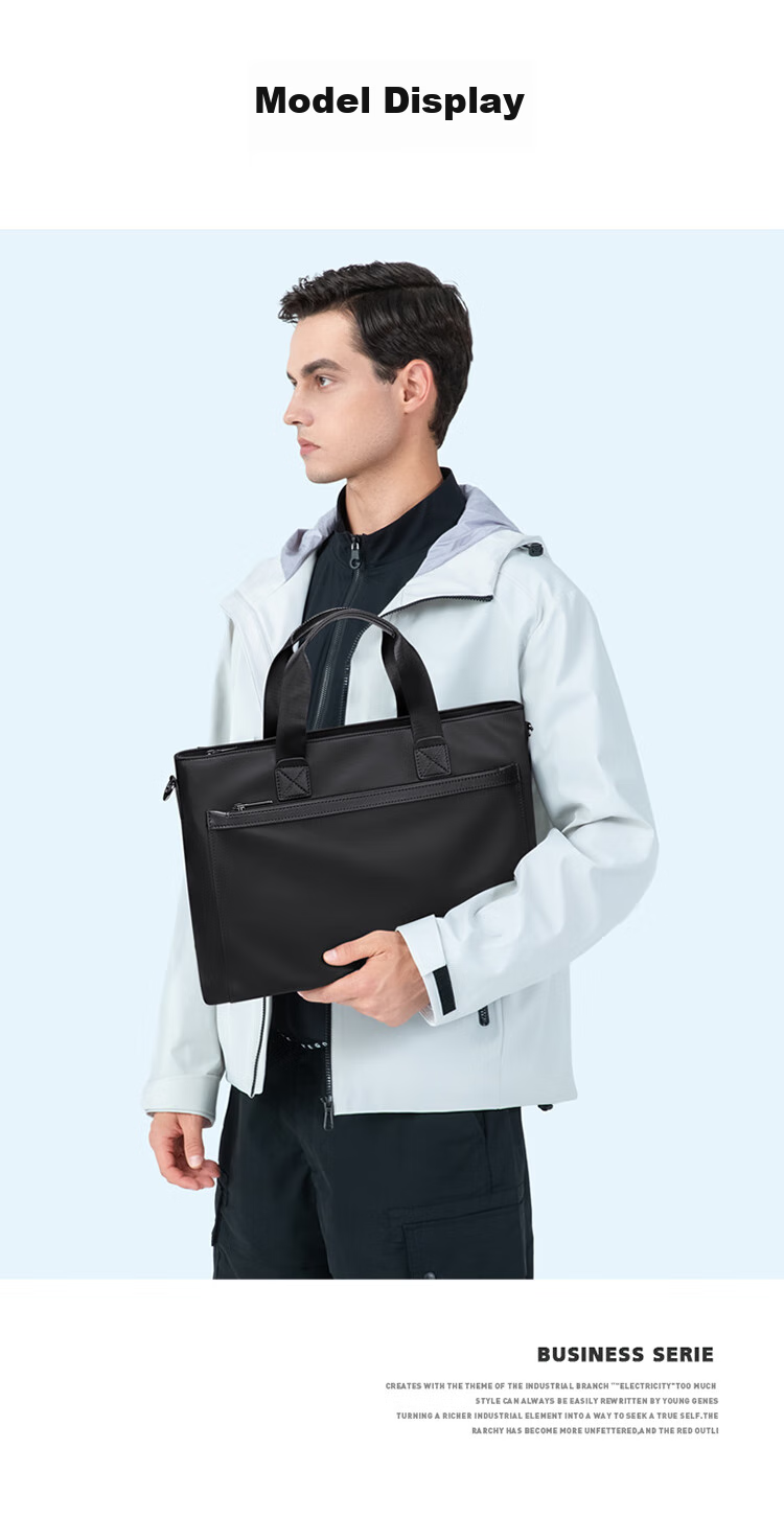 GOLF Business Briefcase for Men, Large Capacity Handbag, 13.3-Inch Laptop Bag, Water-Resistant Horizontal Style Briefcase 12