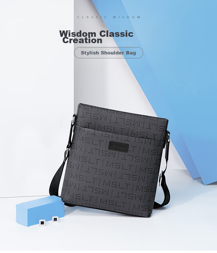 MashaLanti Business Shoulder Crossbody Bag, Portable Men's Bag, Casual Large-Capacity Small Square Bag for Men, Father's Day Gift for Husband 4