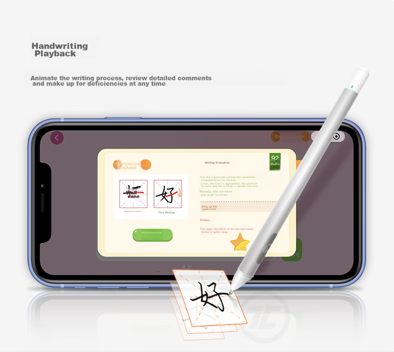Aerfadan AI Handwriting Practice Pen W20 for Elementary School Students And Children's Pen Control Training, Paper-Screen Synchronized Practice, Comes with AI Handwriting Copybook, One-On Real-Time Guidance, Intelligent Handwriting Practice 7