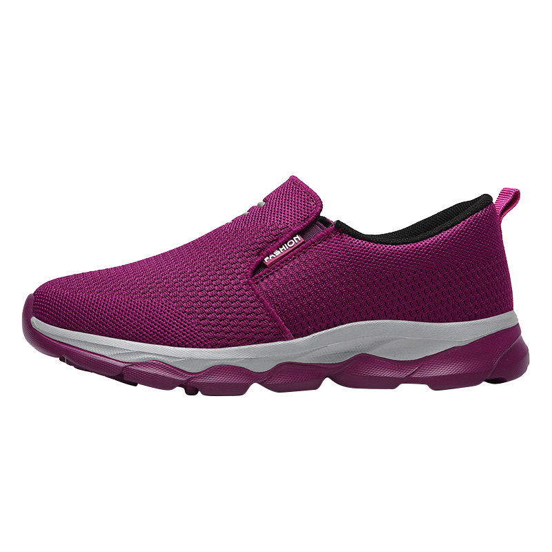 Pounise Middle-Aged And Elderly Walking Shoes, Comfortable Lightweight Mom Shoes for Women, PYX-LK6952, Purple, Size 38