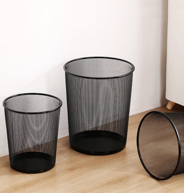 Haisidike Commercial Trash Can, Random Color (1 Piece), Simple And Stylish Paper Basket, Hollow Garbage Bin, Kitchen Bathroom Plastic Trash Can, HKL-6 4