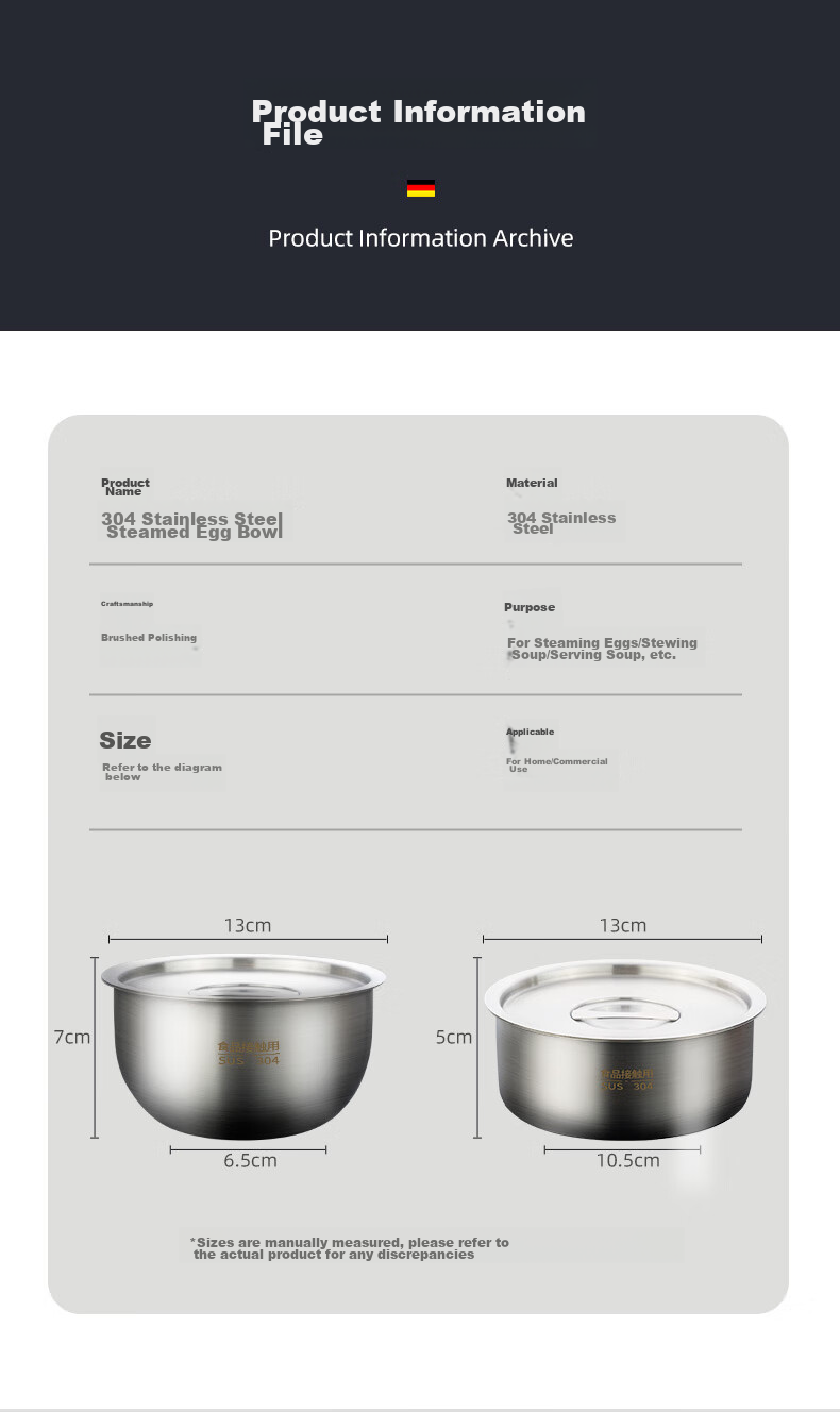Newair Steamed Egg Bowl, 304 Stainless Steel Water Steaming Bowl for Egg Custard, with Lid, for Home Use, Baby Food Steamer, Baby Cooking Utensil 11