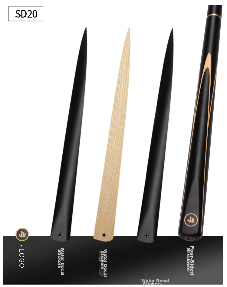 Jianying Pool Cue Tip, Detachable Snooker Cue, Black 8 Ball, Chinese Style Single Cue, Box Set, 10.2mm, Black Yao 8