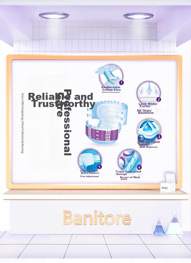 Banitore Enhanced Adult Diapers, Size L, 15 Pieces (Waist Circumference 95-120cm), Adult Diapers, Incontinence Pads 8