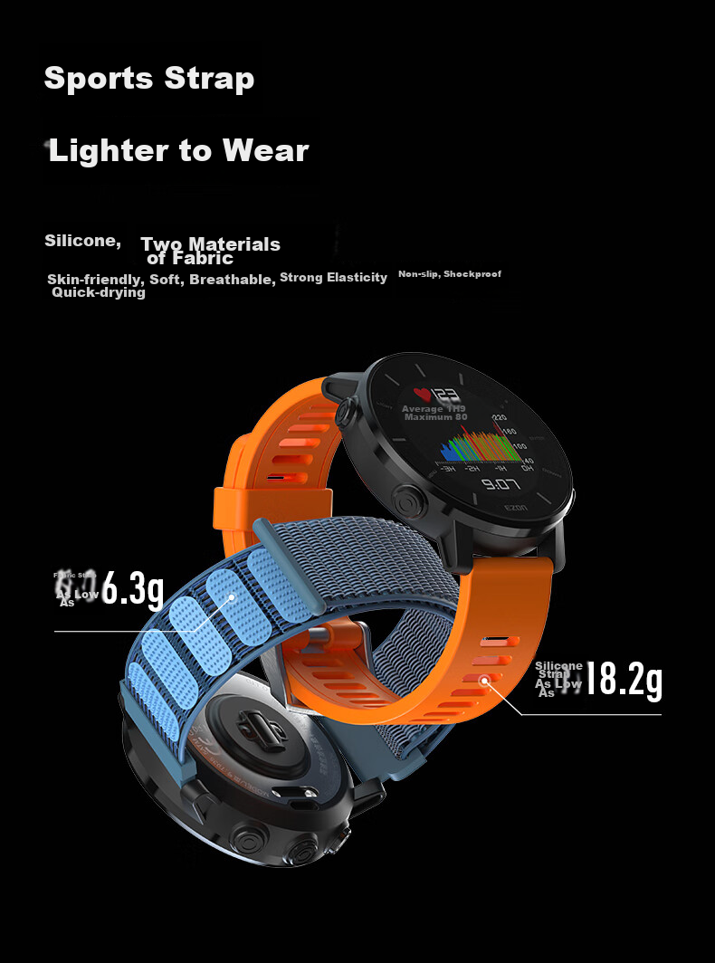 EZON Outdoor Running Watch, Dynamic Heart Rate Monitor, Speedometer, Professional Marathon Sports Watch T935 17