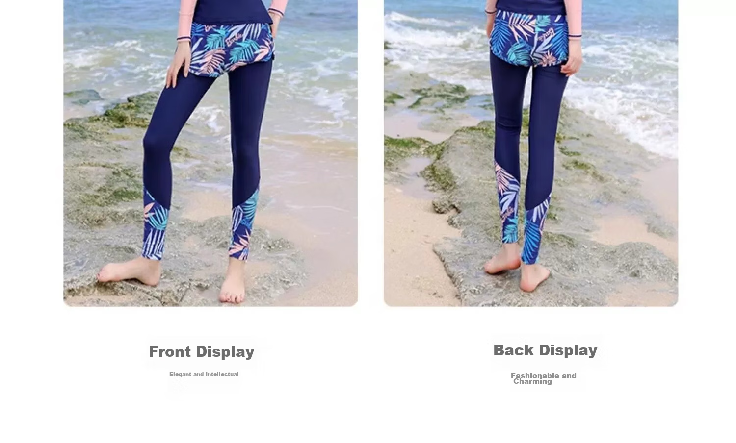 Barbie Sun Protection Two-Piece Swimsuit for Women, Conservative Slimming Long-Sleeve Top And Long Pants Diving Swimwear for Ladies' Beach Vacatio 7