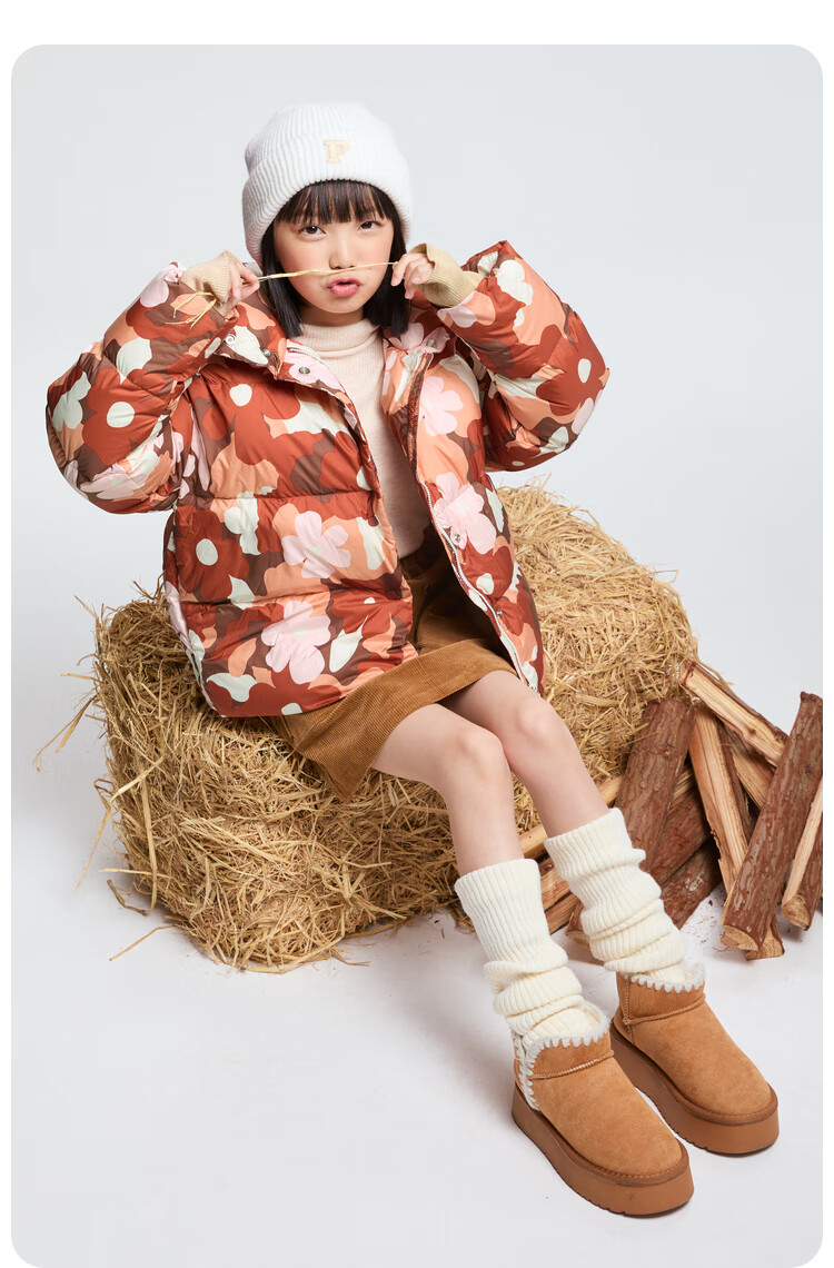 Annil Girls' Short down Jacket, 2024 Autumn And Winter New Style, Fashionable Casual Thickened Coat for Older Childre 6