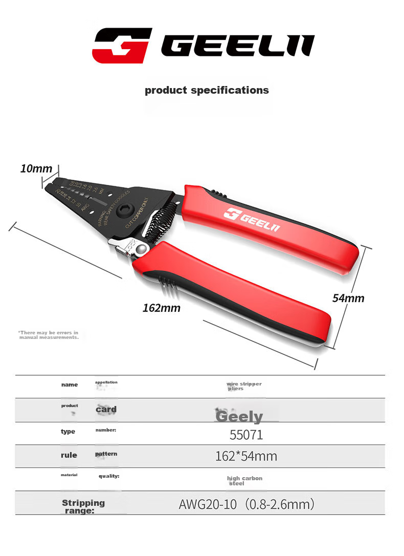 GeeLii Multifunctional Automatic Wire Stripper Pliers, Electrician Wire Puller Terminal Crimping And Wire Pressing Pliers, 55070 9