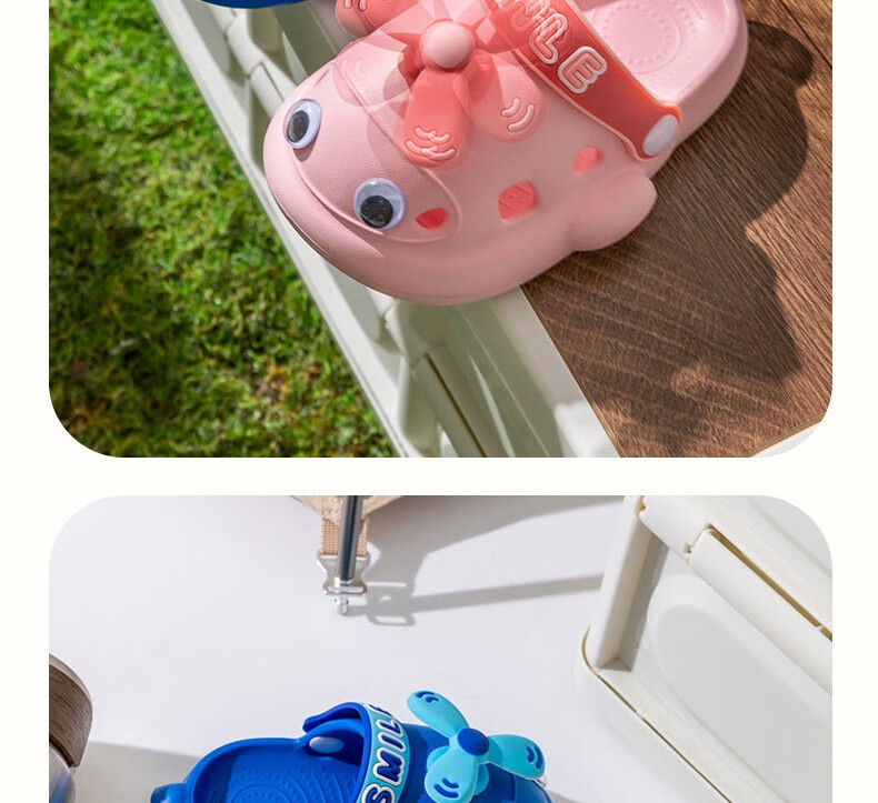 Huameijianbu Children's Slippers, Boys And Girls Baby Indoor Outdoor Wear, Soft Sole Non-Slip Beach Clogs, HM026 Pink, Size 26-27 23