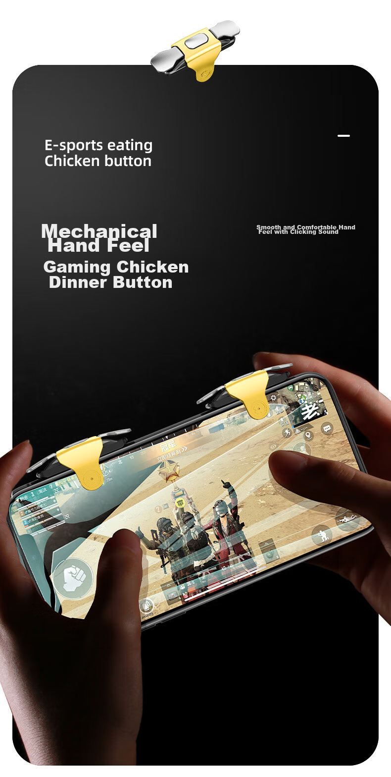 Qiaojiejie [Esports Recommendation] PUBG Mobile Gaming Keyboard Four-Finger Tap Button Shooting Assistant Mechanical Key Peace Elite PUBG Controller Compatible with Android And iOS 4