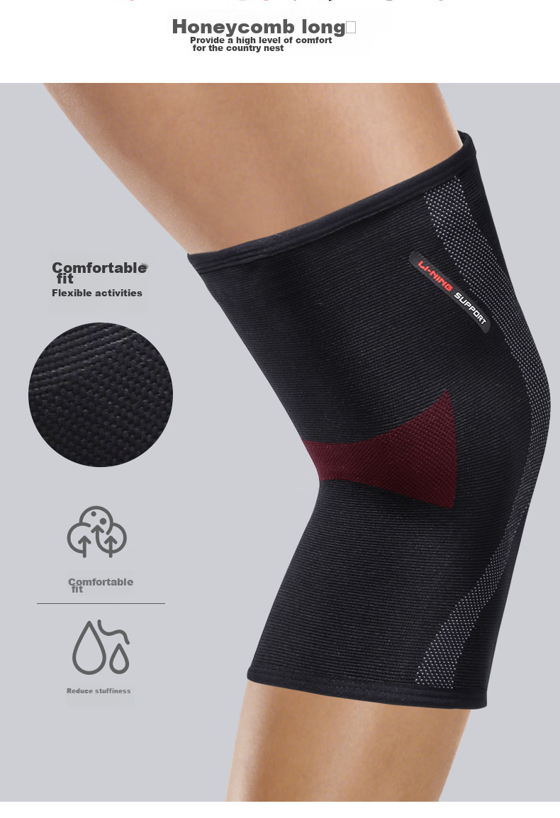 Li-Ning Knee Pads, Warm Sports Arthritis Protection, Professional Guard for Men And Women, Hiking, Running, Trekking, Meniscus, Basketball, Badminto 10