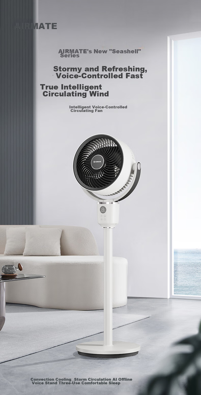 AIRMATE [Voice-Activated Mini Storm] Smart Air Circulation Fan, High-Power Electric Fan for Home Use, Small Floor Fan, Quiet Bedroom Fan with Gentle Breeze, SR160 2