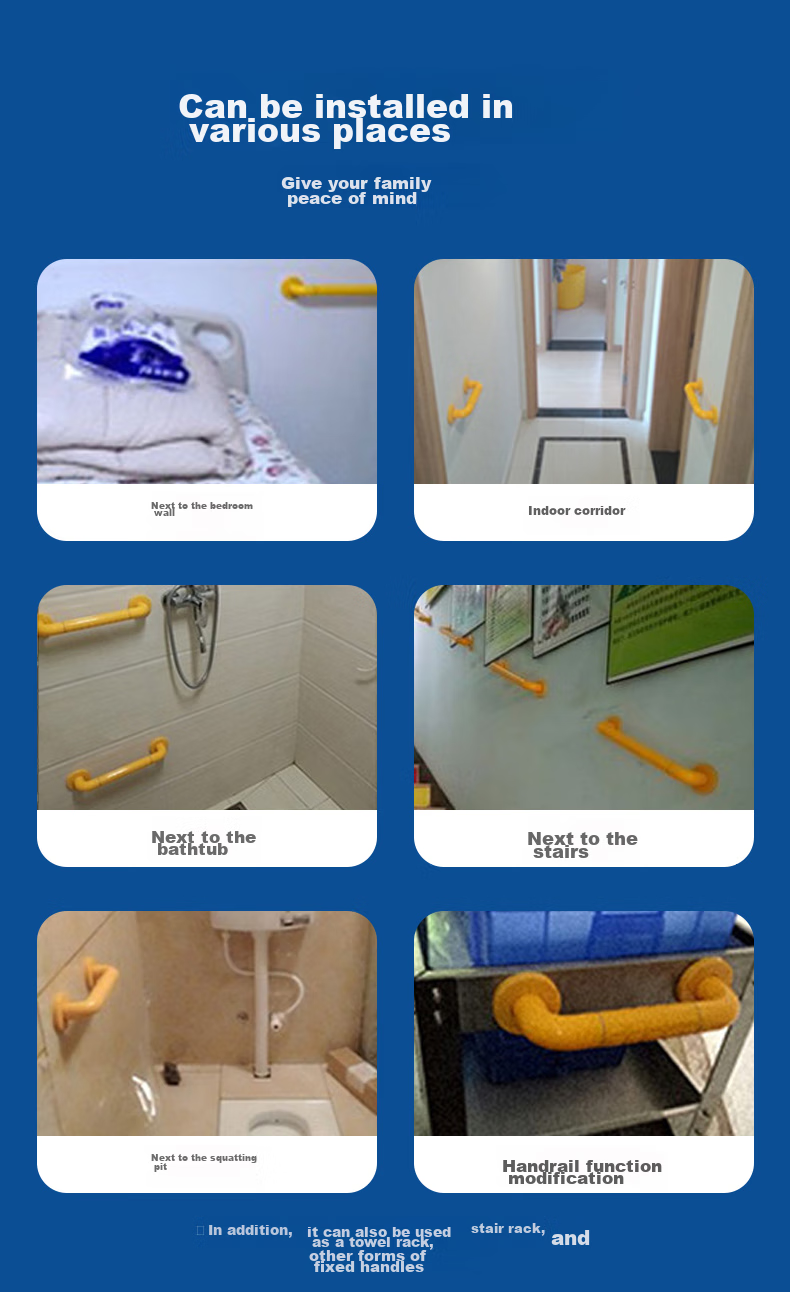 Pollock BLK-FS58 Straight Handrail, Bathroom Safety Non-Slip Luminous Handrail for Elderly, Barrier-Free Bathroom Handrail 6