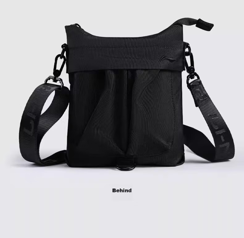 Li-Ning Crossbody Bag, Travel Bag for Men, High-End Business Shoulder Bag, Large Capacity Commuter Portable Bag, Personal Messenger Bag, Phone Pouch 14