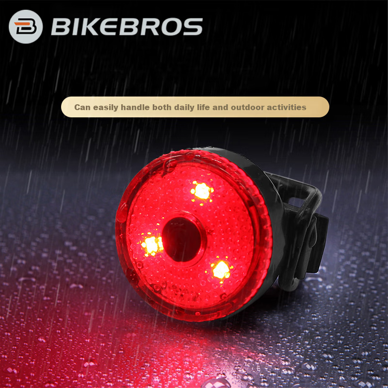 BIKEBROS Bicycle Taillight, Creative Outdoor Night Riding USB Rechargeable Cycling Safety Light, Warning Light for Road And Mountain Bikes